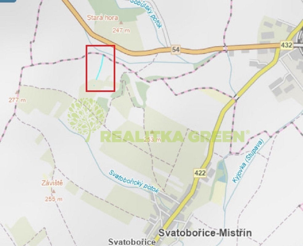 Prodej pozemků Svatobořice - Mistřín, okr. Hodonín, CP 8810