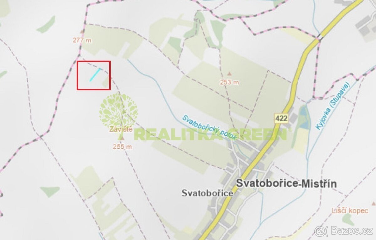 Prodej pozemků Svatobořice - Mistřín, okr. Hodonín, CP 8810
