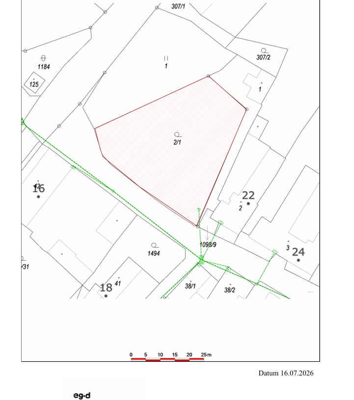 Prodej stavebního pozemku 1 477 m² – Šašovice u Želetavy