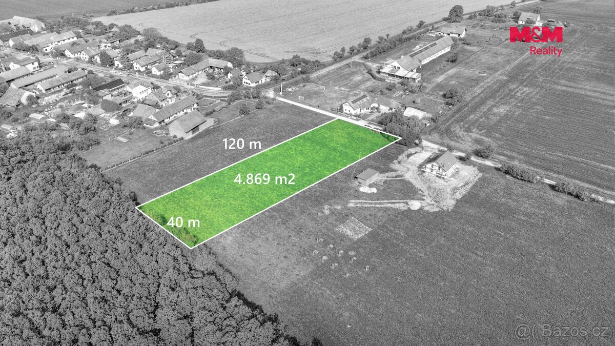Prodej pozemku k bydlení, 4869 m², Michnovka - Kratonohy