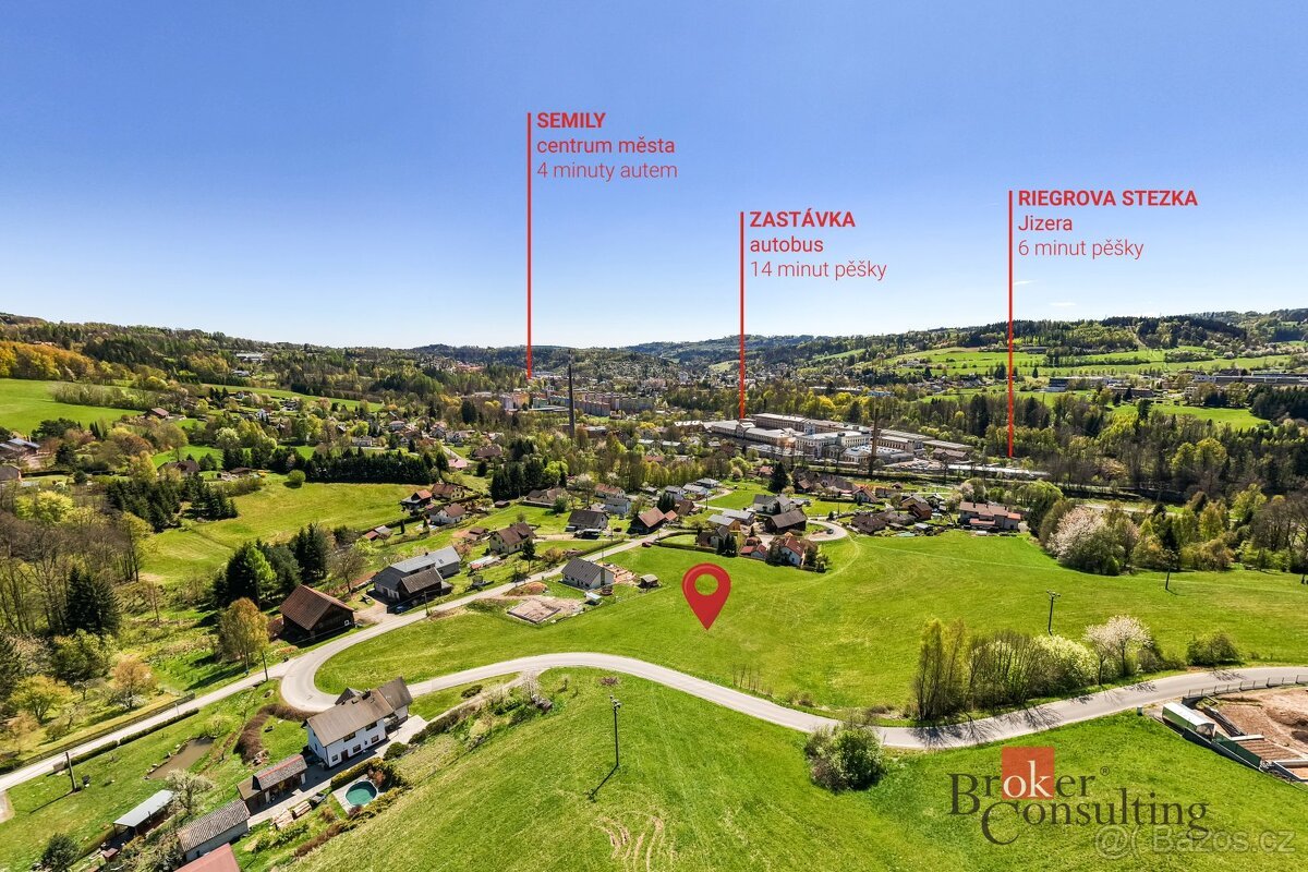 Prodej, pozemky/ostatní, 1011 m2, Semily, Semily [ID 84944]