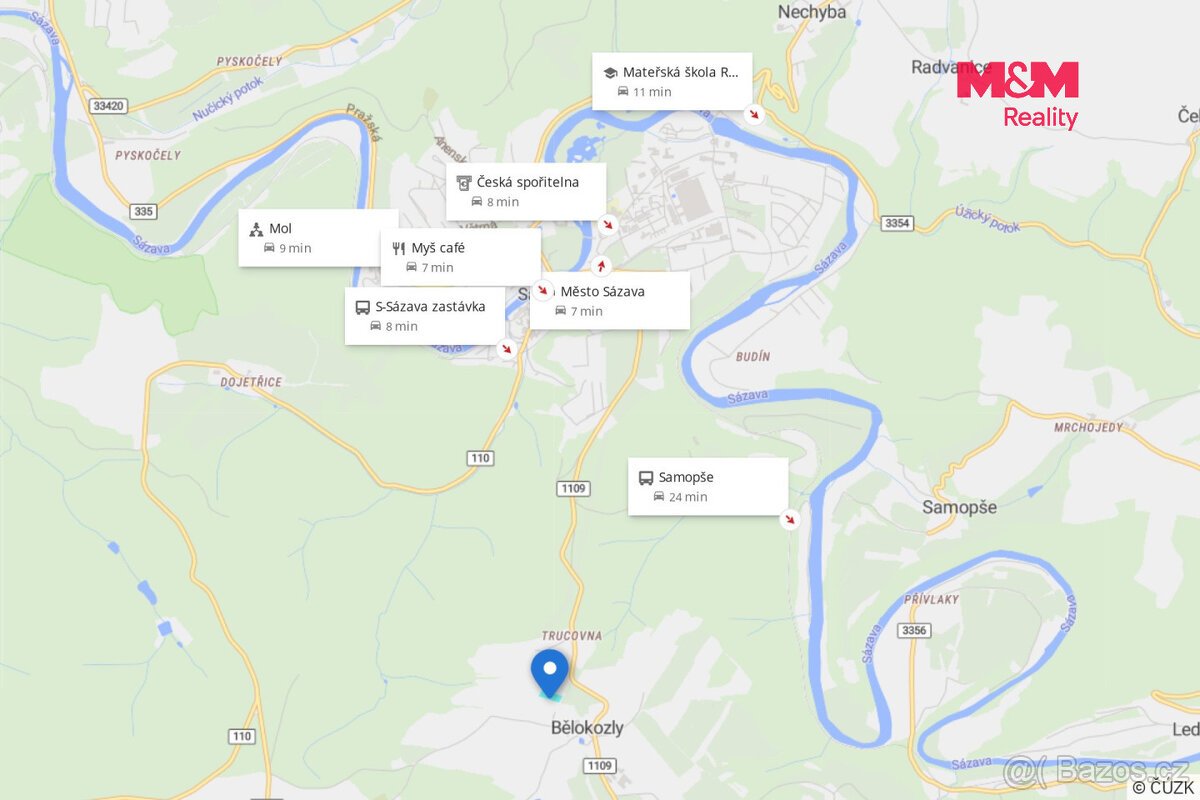 Prodej pole, 5240 m², Sázava