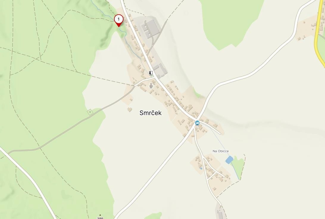 Pozemek obec Smrček u Žumberku - 2.124 m2