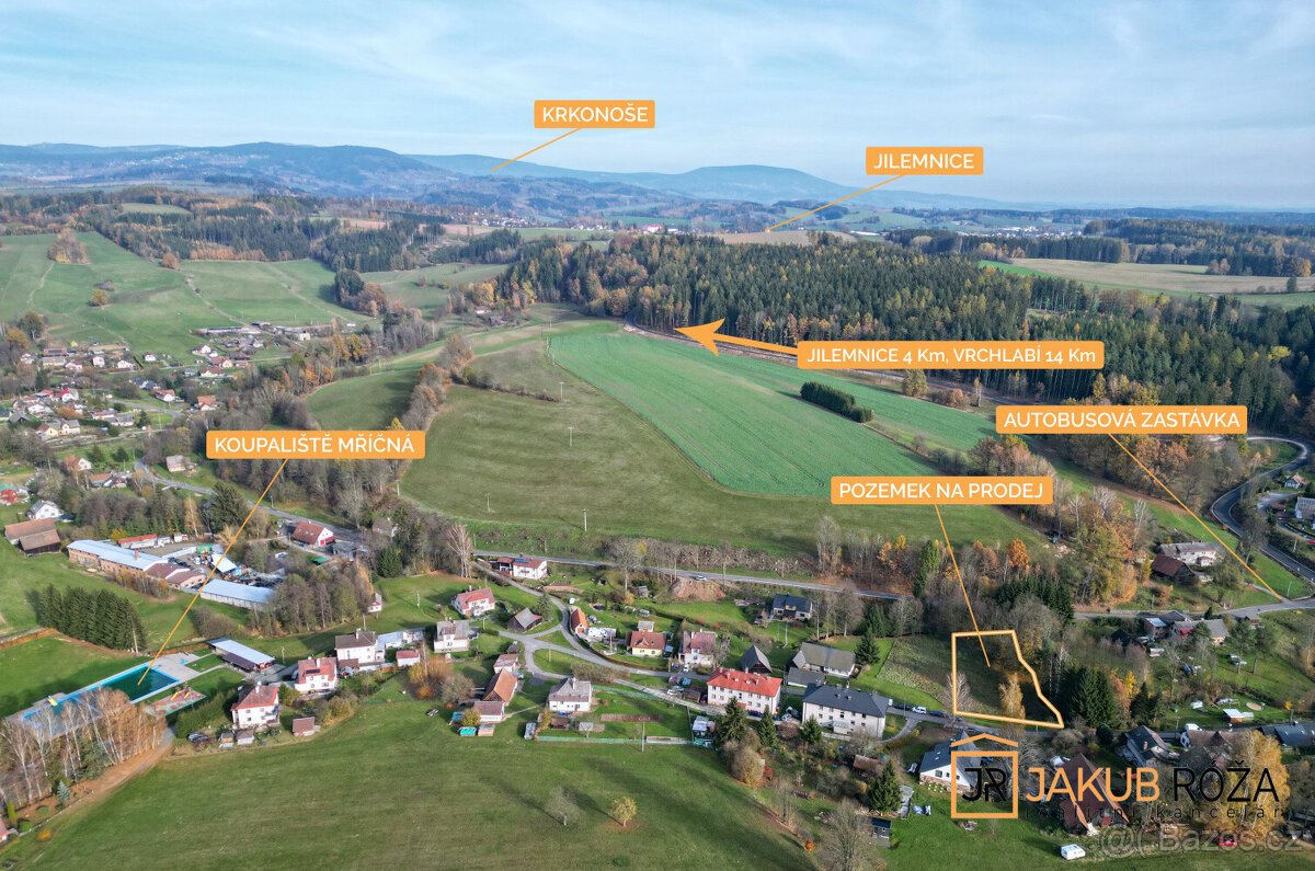 Prodej stavebního pozemku 1.989 m2 Mříčná