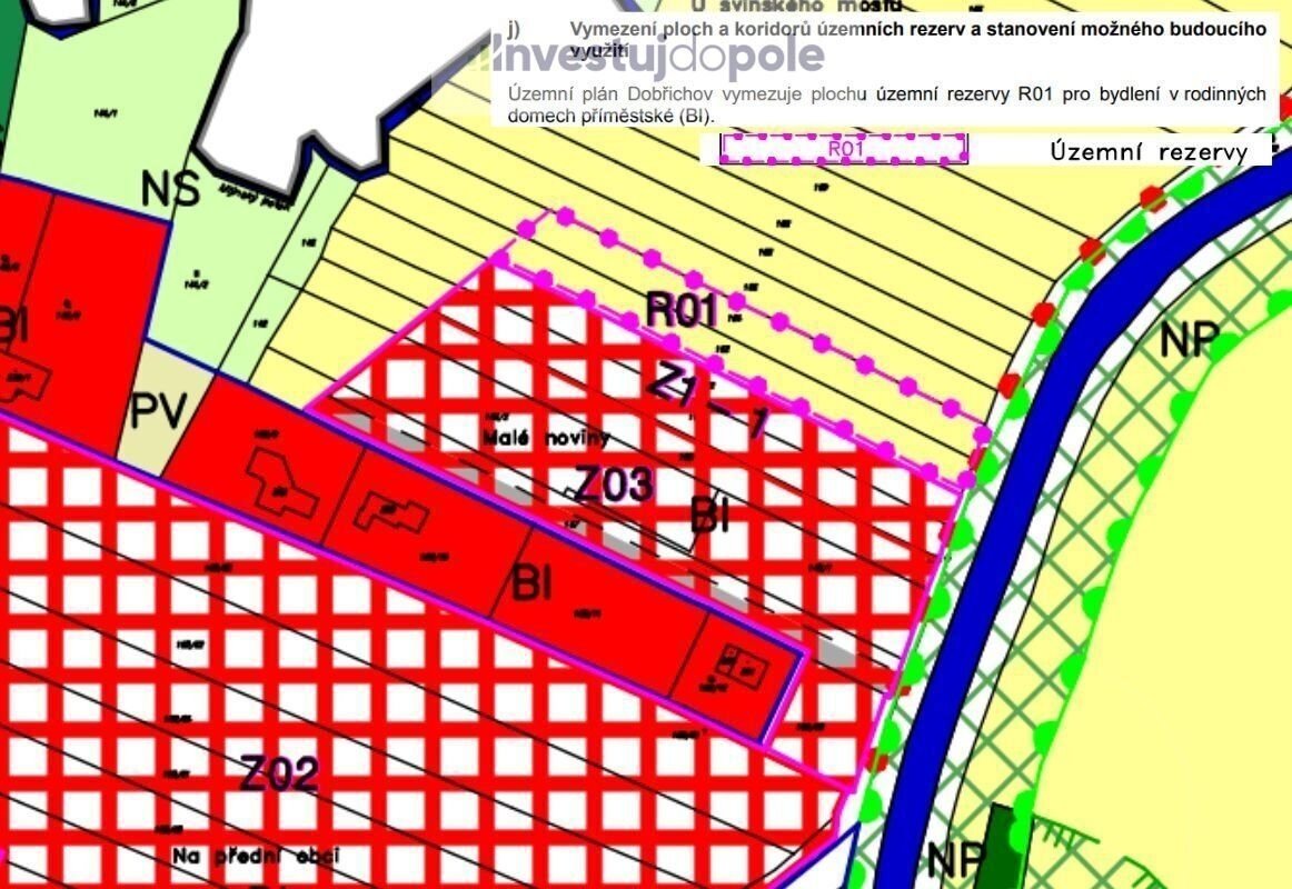 Prodej podílu 1/6 stavebního pozemku 1 645 m², Dobřichov