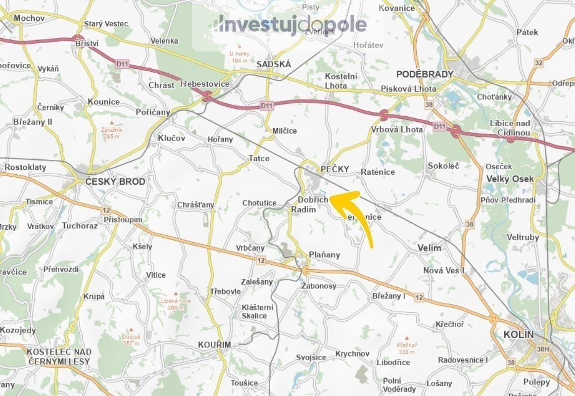 Prodej podílu 1/6 stavebního pozemku 1 645 m², Dobřichov
