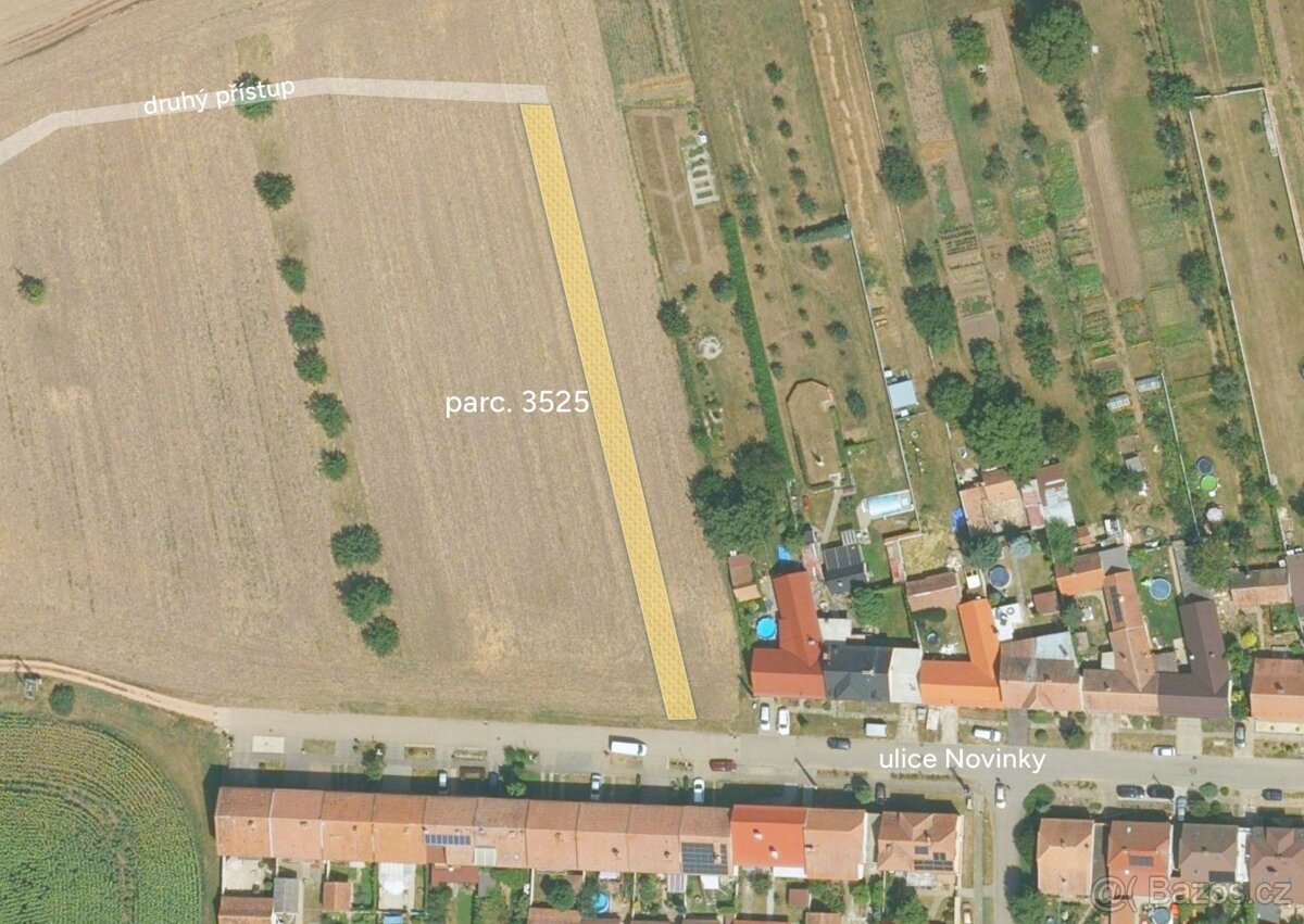 Pozemek, bydlení, prodej, Prušánky, Hodonín
