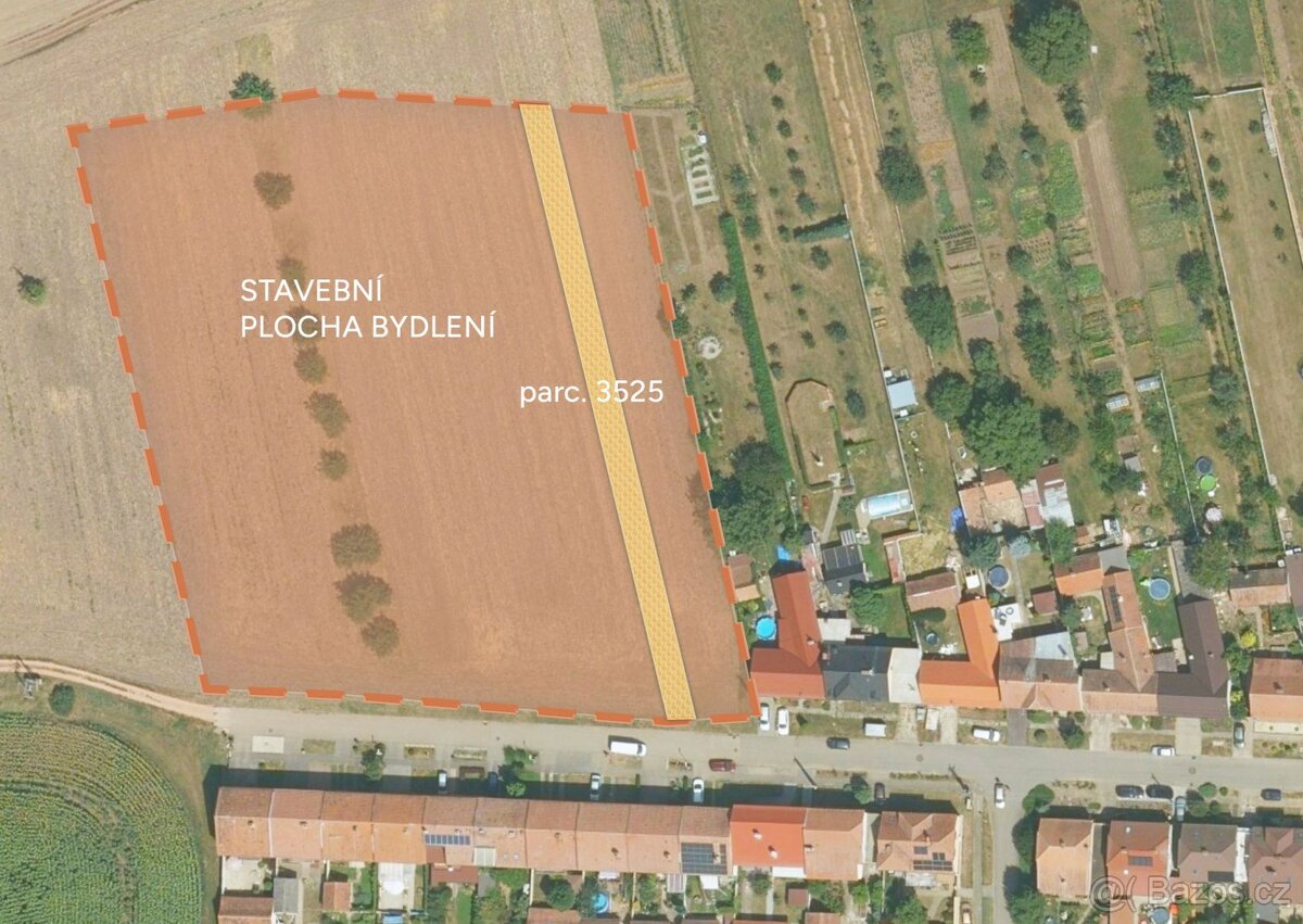 Pozemek, bydlení, prodej, Prušánky, Hodonín