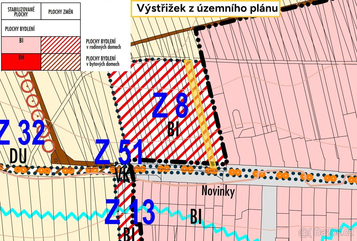 Pozemek, bydlení, prodej, Prušánky, Hodonín