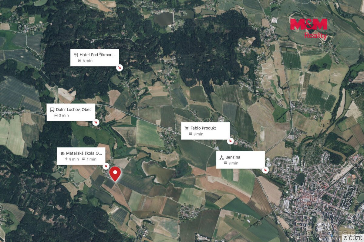 Prodej pozemku k bydlení, 1203 m², Ostružno