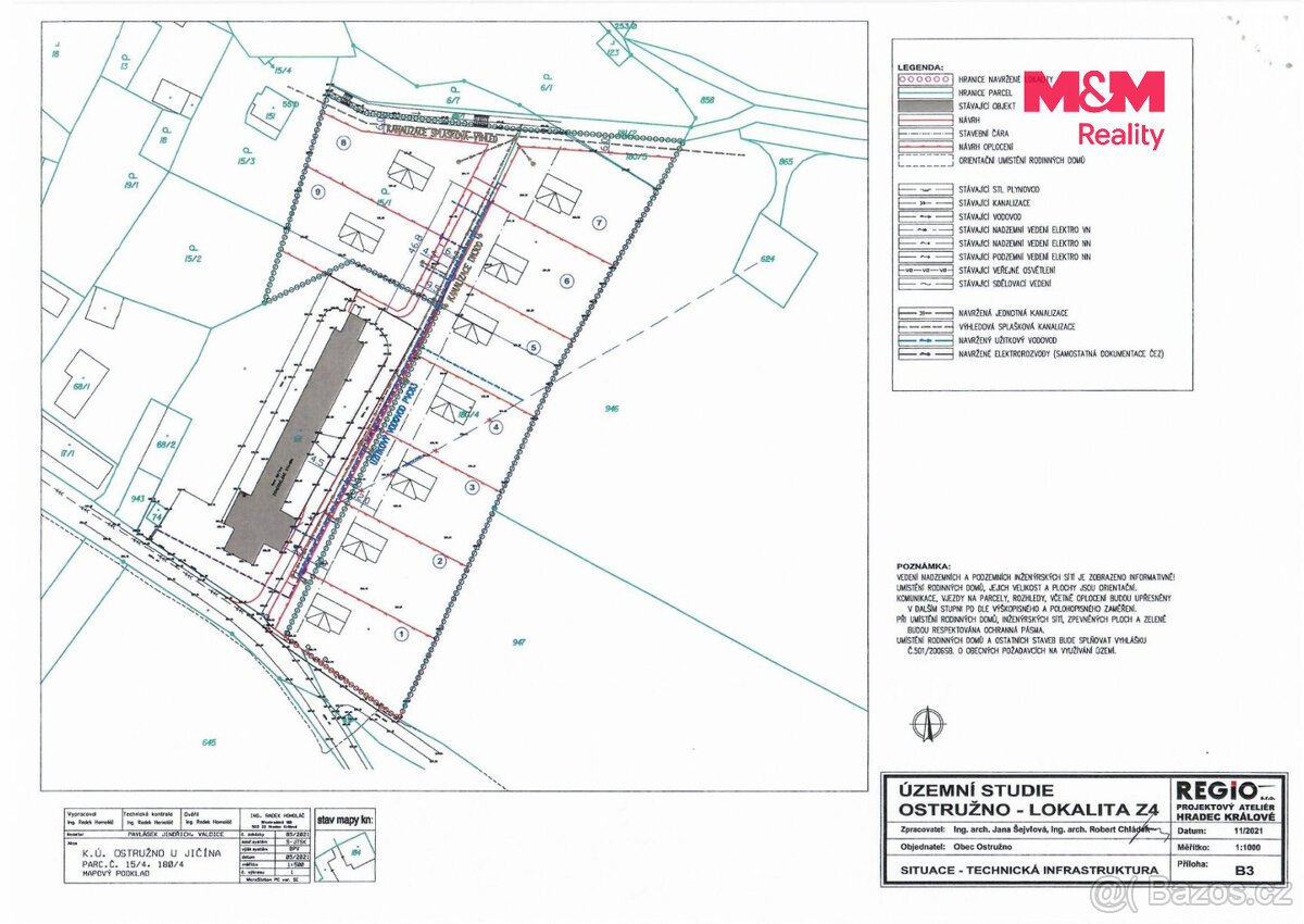 Prodej pozemku k bydlení, 1211 m², Ostružno