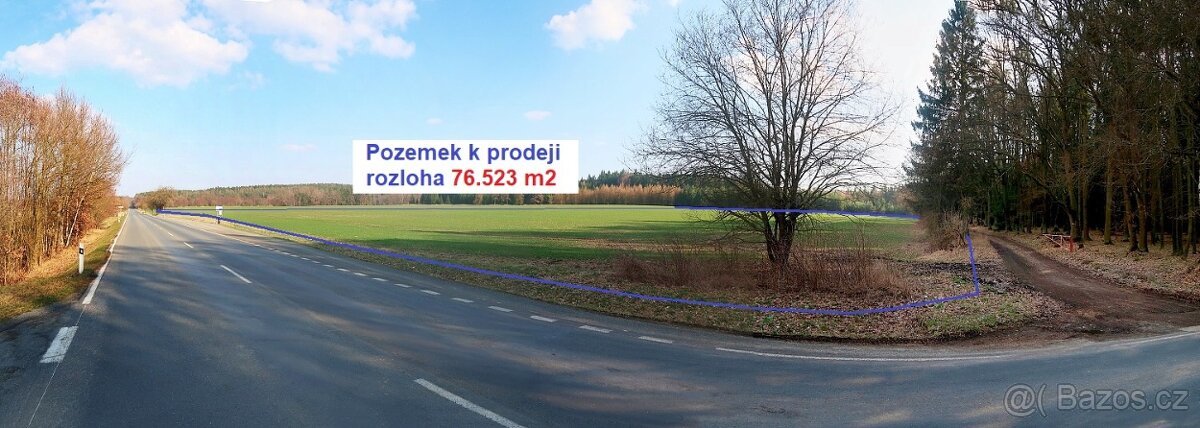 Prodej PRŮMYSLOVÉHO pozemku 76.524 m2, PŇOVANY (Plzeň)
