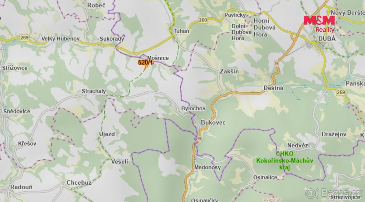 Prodej louky, 734 m², Snědovice-Mošnice