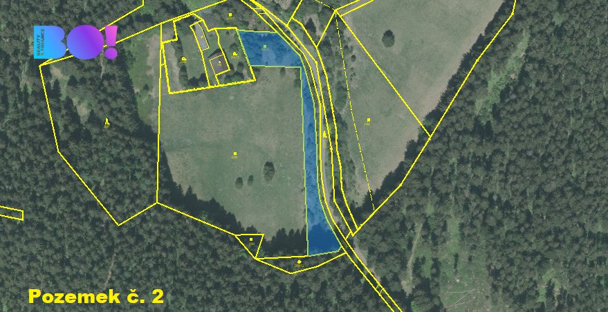 Prodej lesa 2 393 m², Staré Hamry