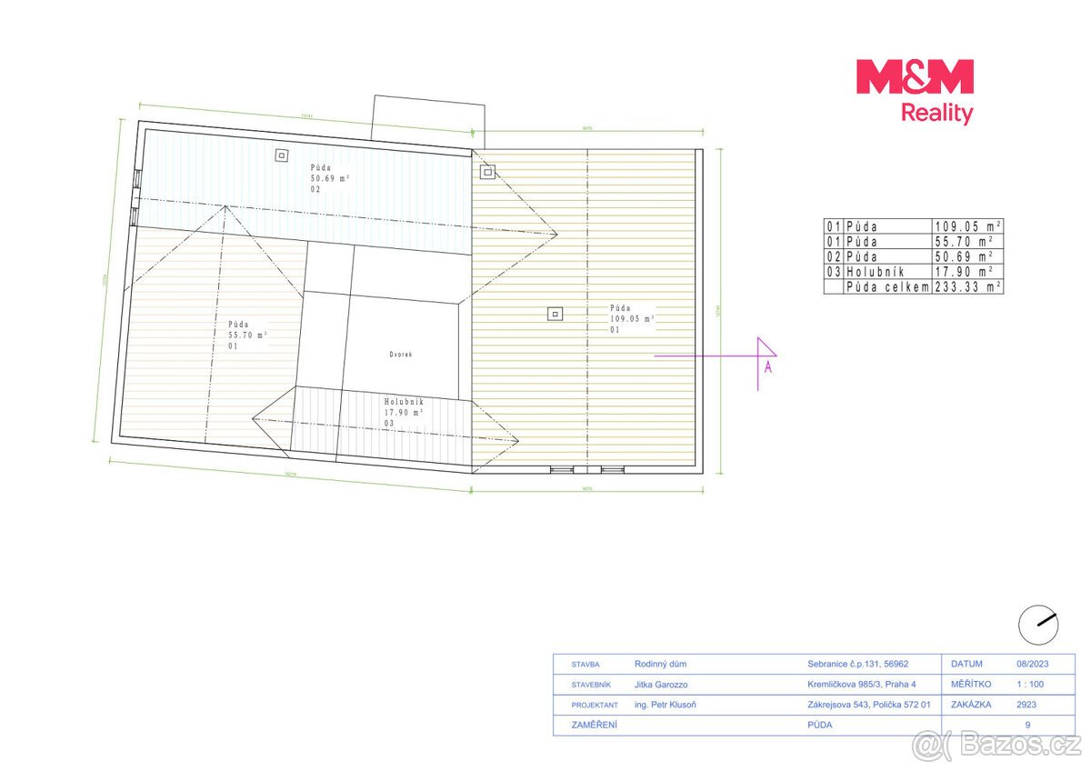 Prodej pozemku k bydlení, 1032 m², Sebranice
