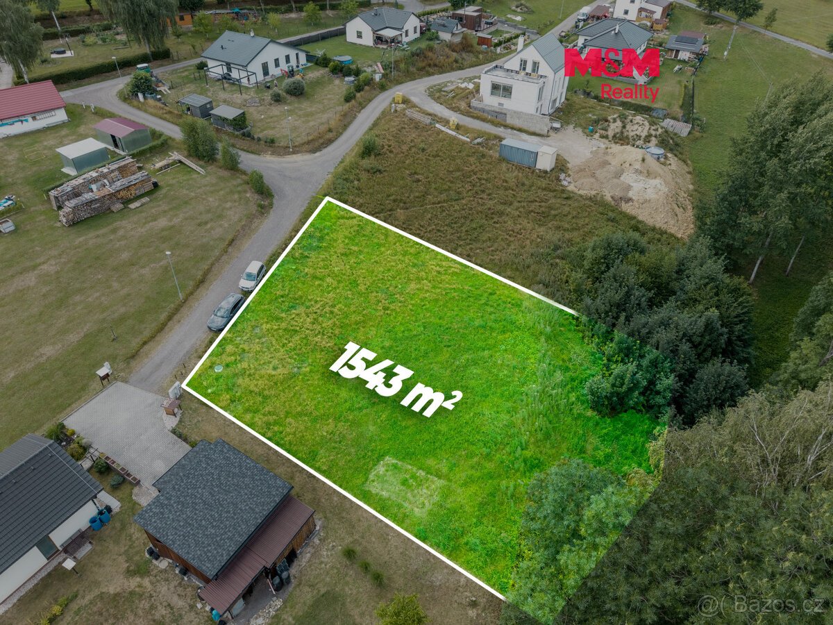 Prodej pozemku k bydlení, 1 543 m², Nekoř
