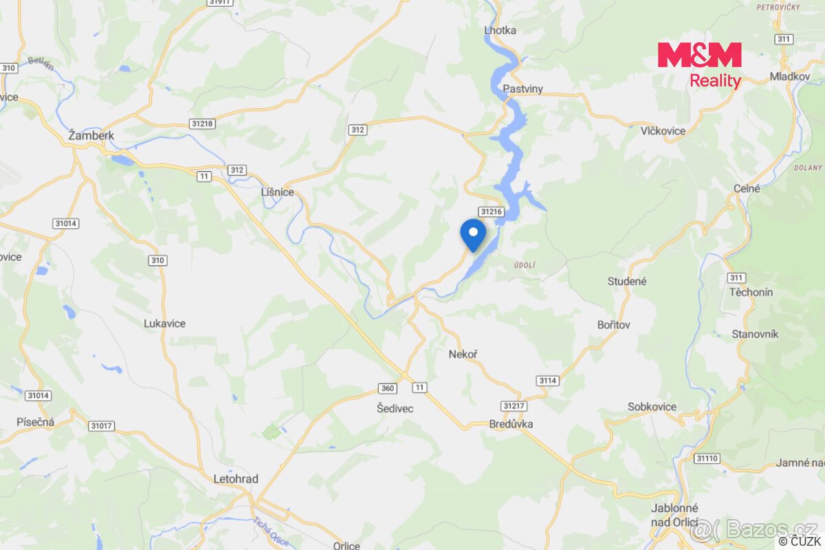 Prodej pozemku k bydlení, 1 543 m², Nekoř
