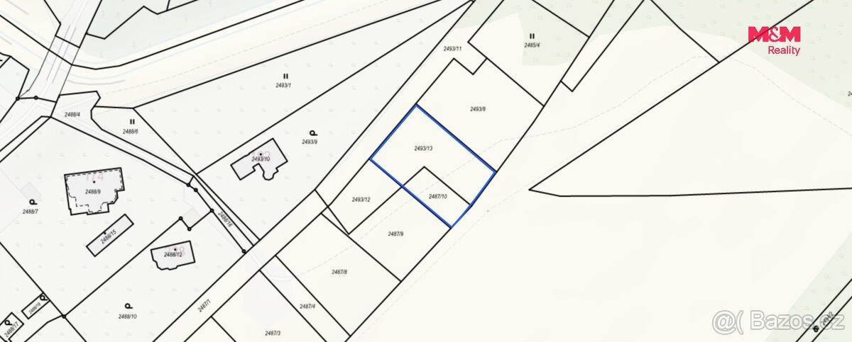 Prodej pozemku k bydlení, 1080 m2,v Černovicích
