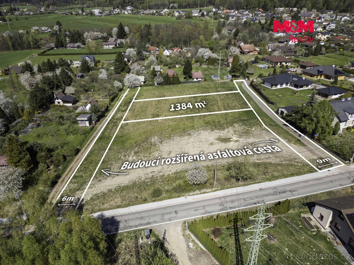 Prodej pozemku k bydlení, 1384 m², Kramolna