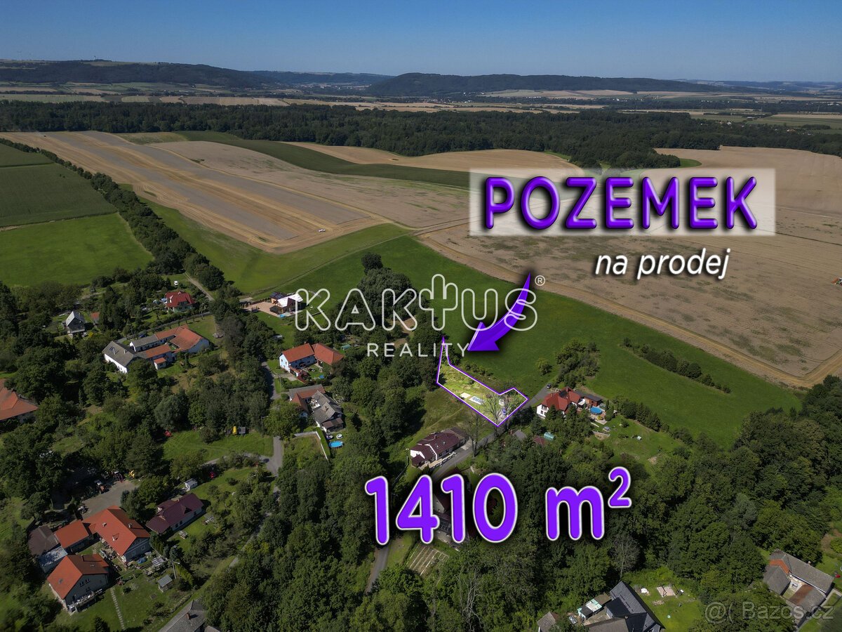 Stavební pozemek 1 400 m² – Blahutovice, okr. Nový Jičín