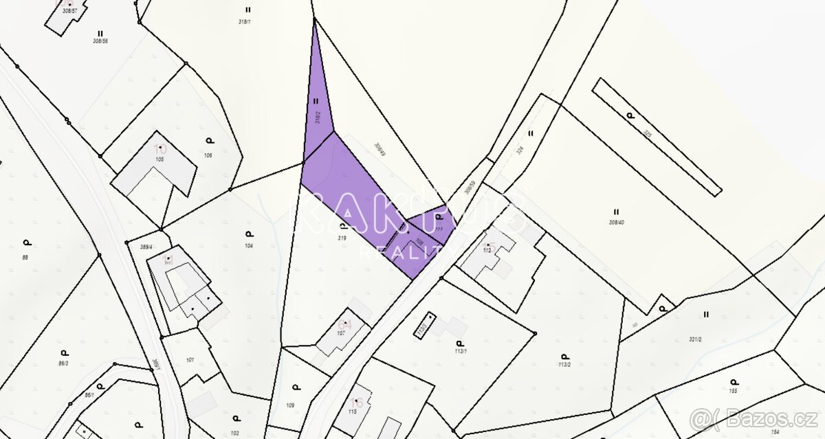 Stavební pozemek 1 400 m² – Blahutovice, okr. Nový Jičín