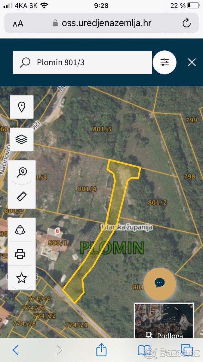 Chorvatsko-Stavebný pozemok s projektom na 4 apartmány