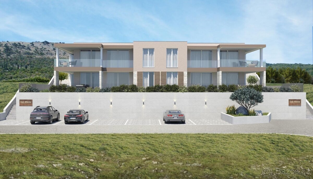 Chorvatsko-Stavebný pozemok s projektom na 4 apartmány