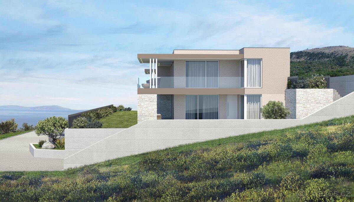 Chorvatsko-Stavebný pozemok s projektom na 4 apartmány