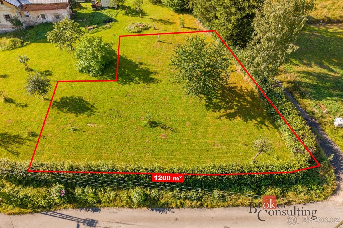Prodej, pozemky/bydlení, 1200 m2, Bílý Potok , Liberec [ID 8