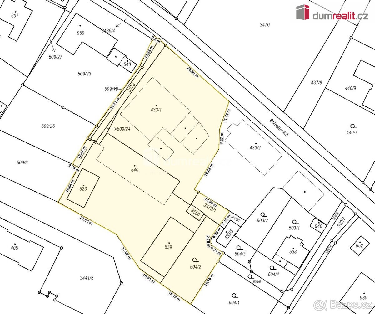 Areál pro budoucí bydlení či podnikání 4412 m2