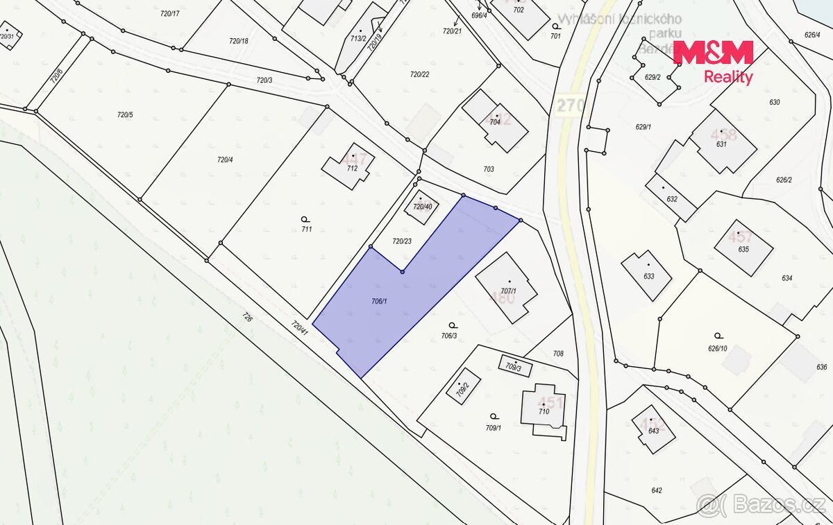 Prodej pozemku k bydlení, 1263 m², Ralsko - Hradčany