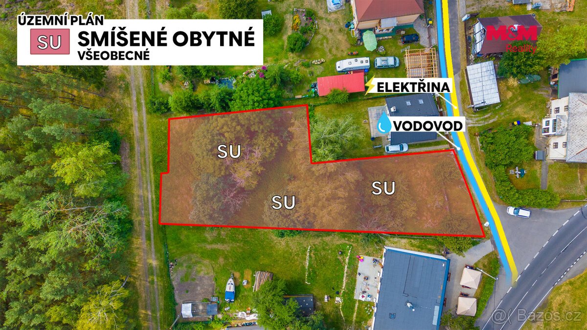 Prodej pozemku k bydlení, 1263 m², Ralsko - Hradčany