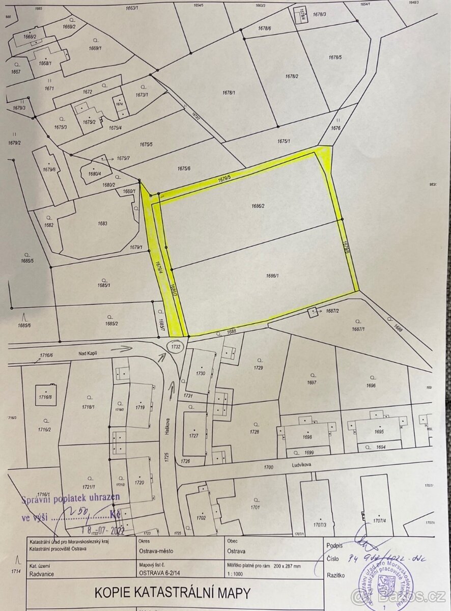 Na predaj: investičný pozemok Ostrava-Radvanice, 6 300 m²
