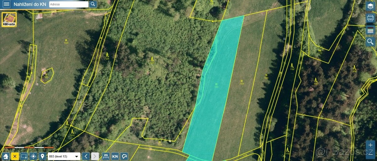 Prodej, louka, 4 104 m2, 100% vlastnictví, Seninka, Vsetín