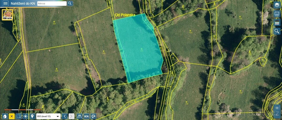 Prodej, louka, 4 441 m2, 100% vlastnictví, Seninka, Vsetín