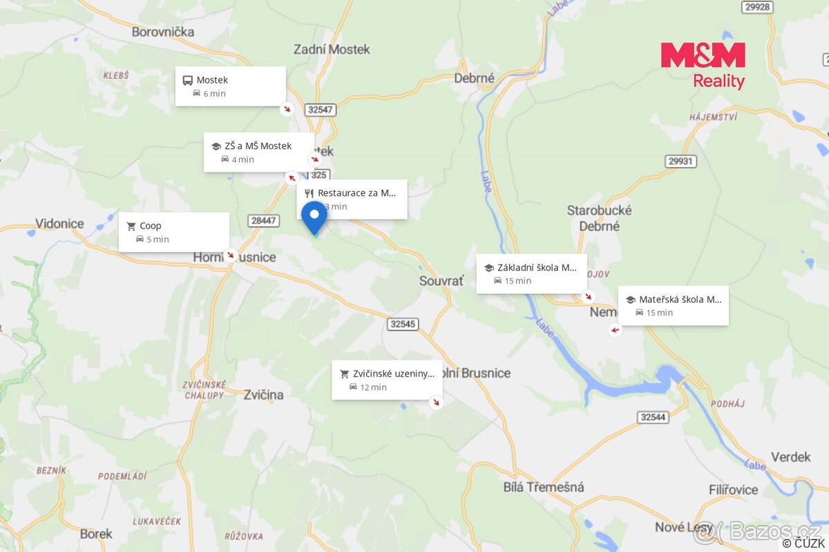 Prodej pozemku k bydlení v Mostku