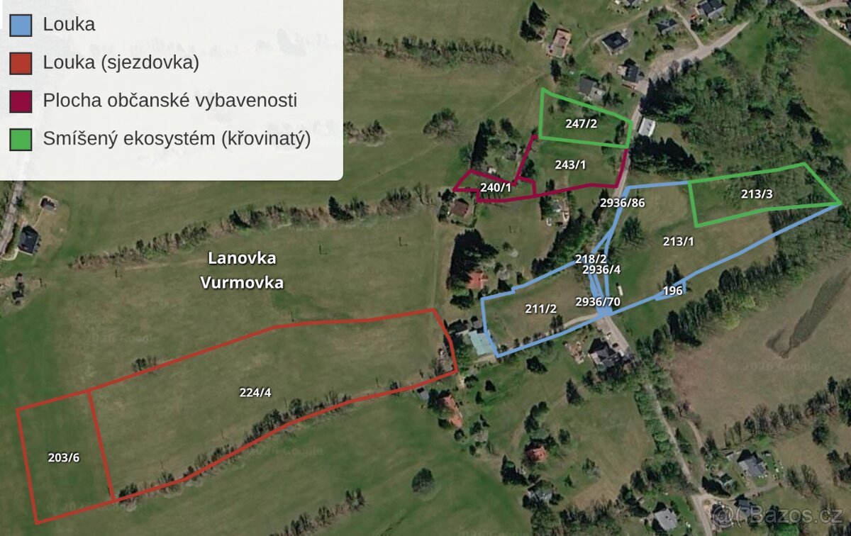 Soubor pozemků 5,87 ha – Vítkovice v Krkonoších
