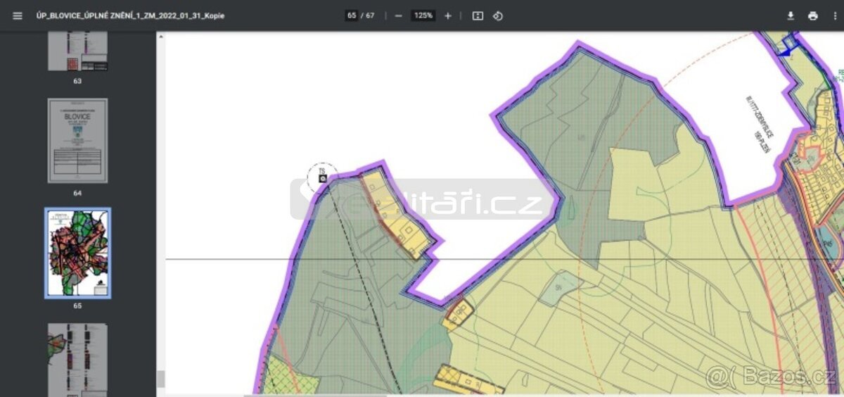 Prodej pozemku v kú Blovice na jižním Plzeňsku