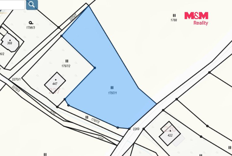 Prodej pozemku k bydlení, 2274 m², Vernířovice