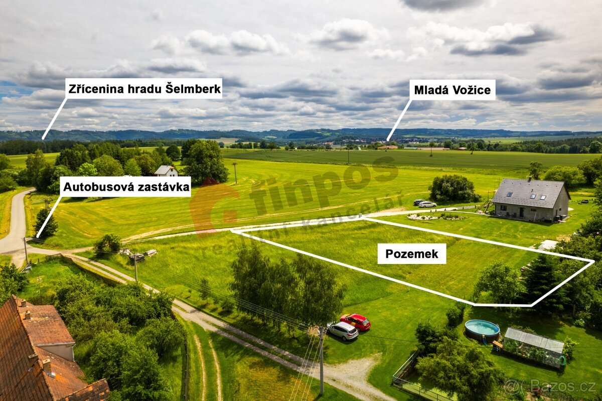 Prodej nádherné stavební parcely s výhledem 1702 m2, 3km od 