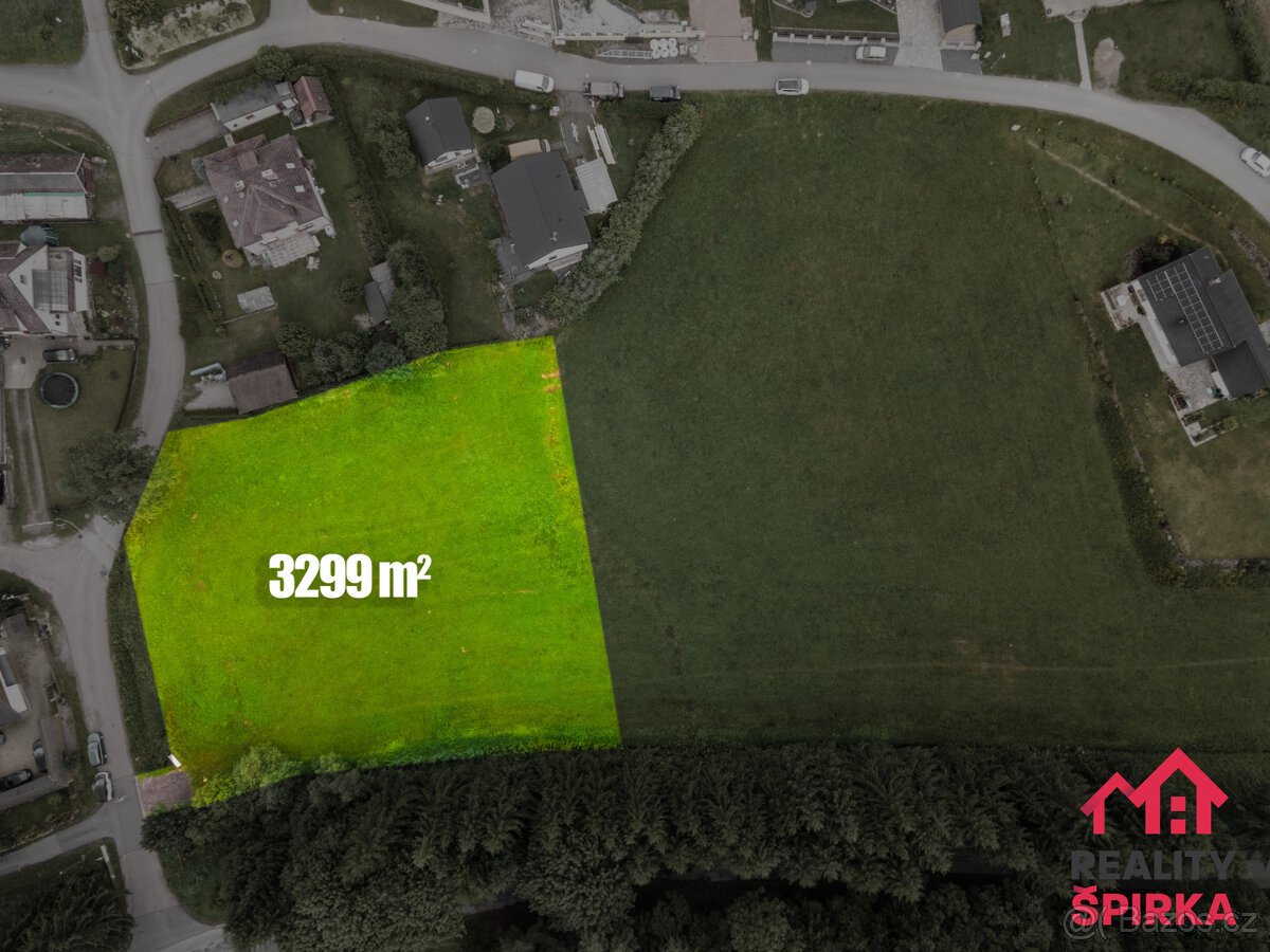 Pozemek stavebního pozemku, CP 3299 m2, obec Písečná, okres 