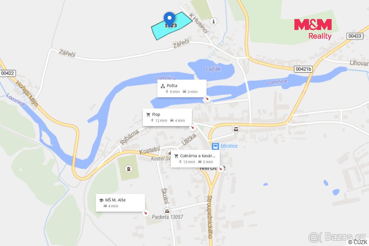 Prodej pozemku k bydlení, 5811 m², Mirotice