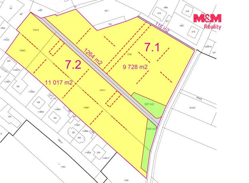 Prodej pozemku k bydlení, 11 177 m², Libomyšl