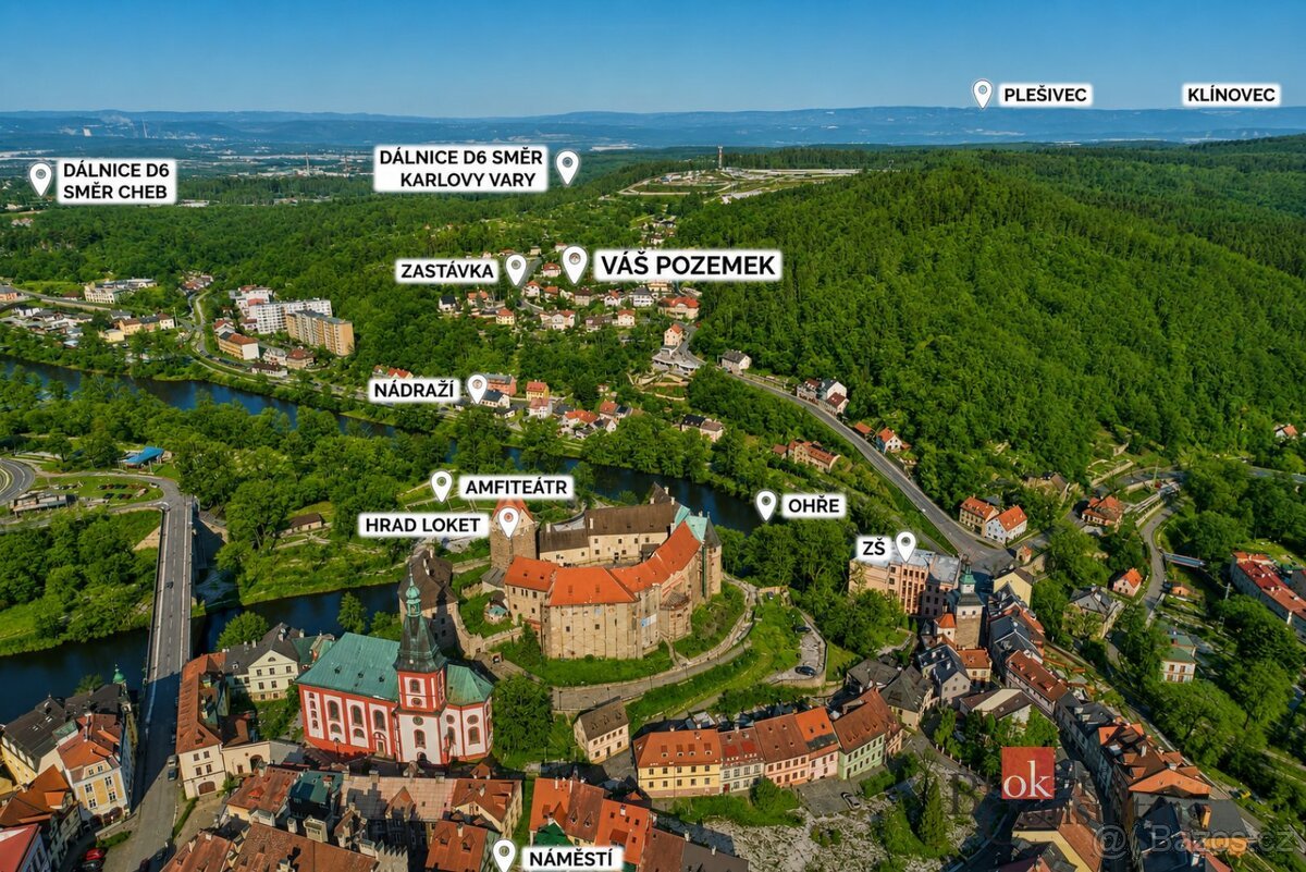 Prodej, pozemky/bydlení, 1803 m2, Loket, Sokolov [ID 81822]