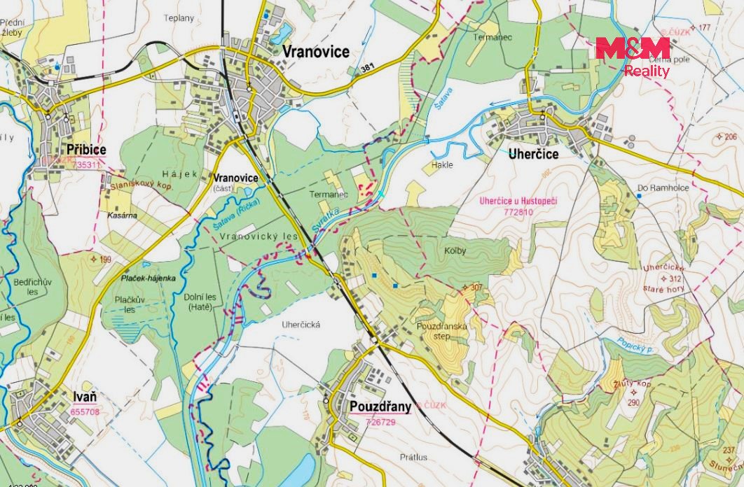 Prodej vodní plochy, 1476 m², Uherčice u Hustopečí