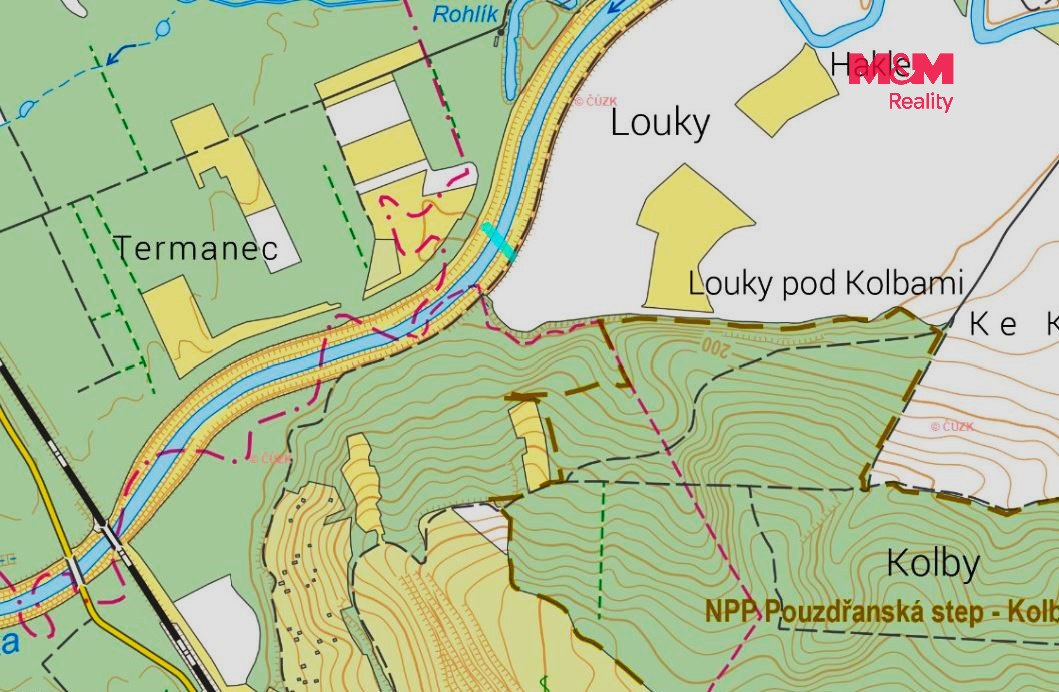 Prodej vodní plochy, 1476 m², Uherčice u Hustopečí
