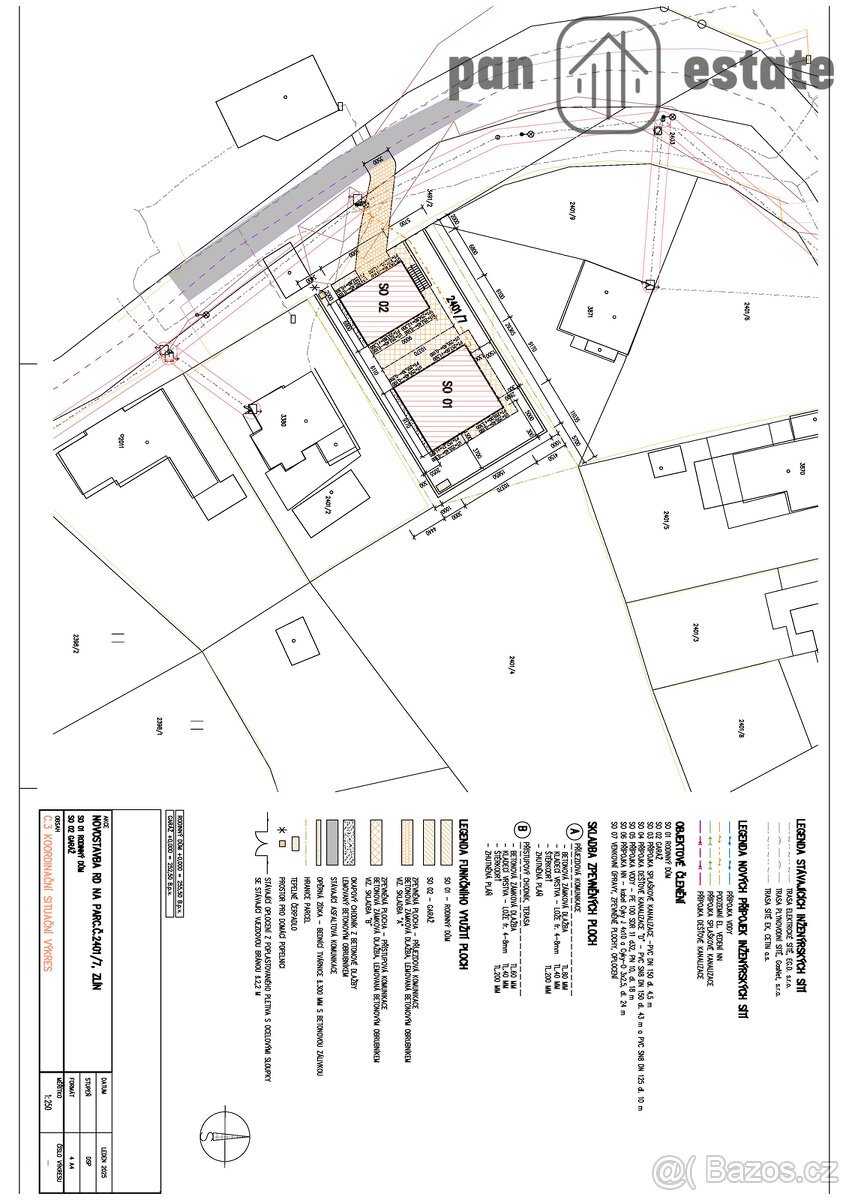 Prodej stavebního pozemku 585 m2, Zlín - Mladcová