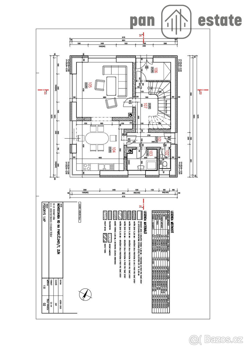 Prodej stavebního pozemku 585 m2, Zlín - Mladcová