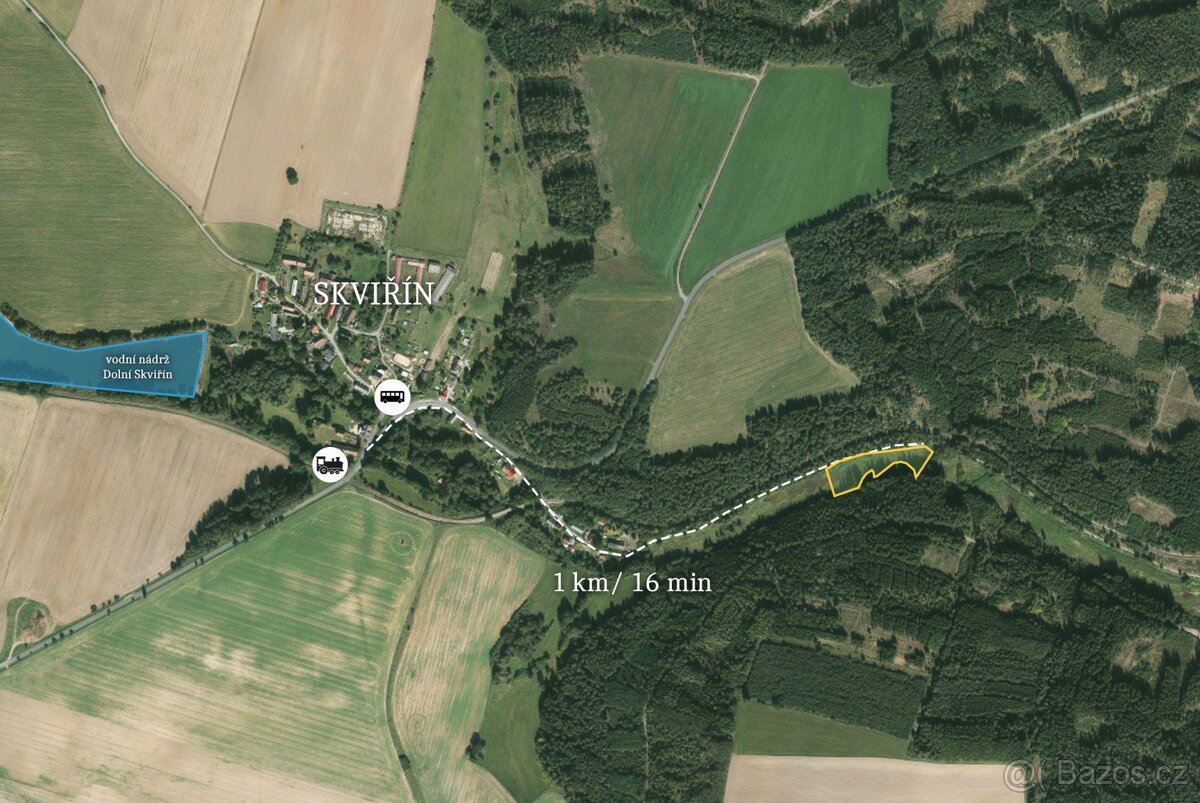 Louka, prodej, Skviřín, Bor, Tachov