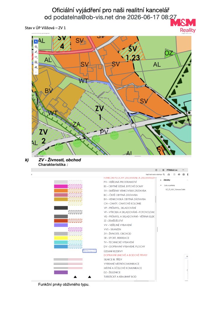 Prodej komerčního pozemku, 1998 m², Višňová